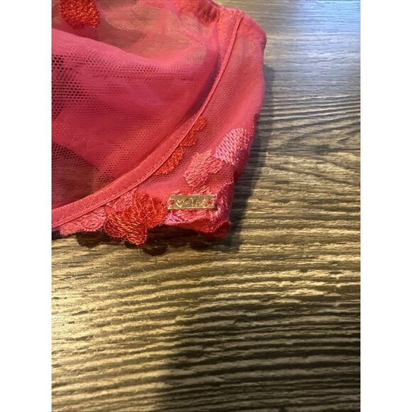Vera Embroidered Heart Strappy Underwire Bra (Size 34D) Pink. NWOT. Q - Picture 5 of 8